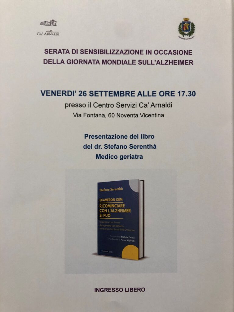 Presentazione del Libro – Tematica sulla Demenza